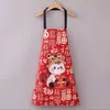 Delantal Impermeable de Año Nuevo Little Pony para Uso en Cocina, Ropa de Trabajo Anti-Manchas a Prueba de Aceite para Cocinar, Overol con Delantal de Cuello Halter para Comedor