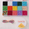 Caixa com 15 Compartimentos 3mm Vidro Pintado Miçangas de Arroz Feito à Mão DIY Pulseira Colar Joias Pingente Acessórios Material Miçangas Soltas