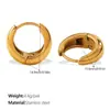 Nuevos Pendientes de Aro Geométricos de Alta Gama Estilo Ins Fresco para Verano Acero Inoxidable Chapado en Oro de 18K Pendientes Simples Diarios