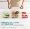 Fiambrera de Vidrio Amazon, Caja Bento Segura para Microondas, Fiambrera para Oficinistas, Bol Transparente Resistente a Altas Temperaturas