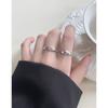 850 Estilo K Ins Diseño de Lujo Accesible de Nicho Versátil Anillo de Circonita Micropavé Plata Brillante Plata Esterlina S925 Femenino Textura