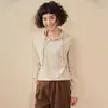 Suéter con capucha antiedad, suéter de punto de cachemira para mujer, otoño e invierno, informal, suelto, de manga larga, prenda exterior, camisa de punto base