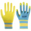 Guantes de Protección Laboral A698 con Relieve de Látex Son Resistentes al Desgaste, Antideslizantes, Duraderos para Jardinería y Siembra, Protección de Obra de Caucho, Multiusos