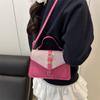 Bolso Cuadrado Pequeño Cruzado de Moda Trendy Bolso de Hombro Retro Chic para Mujer 2025 Nuevo Verano Texturizado Estilo Coreano