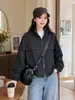 Chaqueta corta para mujer, nuevo estilo primavera/otoño, moderna y versátil, corte holgado, adecuada para figuras petite, cortavientos casual