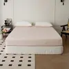 Sábana ajustable de algodón de fibra larga de Xinjiang, 100 unidades, una pieza, algodón puro, funda de cama satinada, protector de colchón, funda de cama