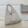 Bolsa de Nylon Estilo Coreano Bolsa de Ombro Bolsas de Flores Bordado Doce Bolsa de Mão Grande Capacidade Moda Bolsa Tote para o Dia a Dia