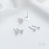 Pendientes Planos de Acero de Titanio que No se Desvanecen, Disco con Aguja Plana y Anillo Colgante, Aguja para Oreja, Accesorios para Joyería de Oreja Hechos a Mano con Perlas Adhesivas