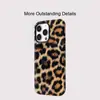 Funda de Peluche con Estampado de Leopardo para Teléfono para Apple 18promax Funda Protectora de Doble Capa iPhone14pm Carcasa de Alta Gama