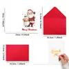 Modelo Novo Transfronteiriço 1 Peça/Conjunto Conjunto de Envelopes para Cartão de Boas Festas Árvore de Natal Véspera de Natal Cartão com Mensagem de Bênção Manuscrita