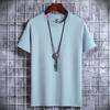 Playera de Manga Corta para Hombre Verano Casual Trbottomy Estudiante Algodón Puro Color Puro Camiseta Base Blanca Talla Grande Tops de Media Manga para Hombre y Mujer