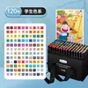 Marcadores à Base de Óleo com Ponta Dupla de 80 Cores para Arte, Canetas de Desenho para Design de Arte Anime no Atacado, Marcadores Profissionais de Grafite