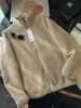 ¡Precio offline 499! Nueva chaqueta gruesa cálida de doble capa compuesta de forro polar imitación lana de cordero para pareja de otoño e invierno