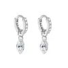 Aretes Ear Cuff de Plata de Ley S925 con Circonita en Forma de Gota de Agua y Diamante Marquise, Simples, Modernos, de Nicho, Lujo Ligero, Aros y Cierres de Oreja con Diamante en Forma de Cometa