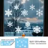 Adesivos Eletrostáticos de Natal Transfronteiriços Atacado Floco de Neve Branco Vazado Pingente Pendurado Adesivos Decoração de Vidro de Janela Adesivos de Janela