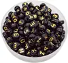 Mais Vendidos da Amazon 400 Peças Miçangas de Letra Inglesas Lavadas 4x7mm Miçangas de Letra Acrílicas Acessórios DIY para Crianças