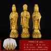 Enfeites de Estátua de Buda dos Três Santos Ocidentais em Bronze: Buda Amitabha, Bodhisattva Avalokiteshvara, Bodhisattva Mahasthamaprapta para Adoração em Casa