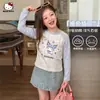 Camiseta de manga larga de primavera para niñas Kuromi 2026 nuevo estilo top holgado de manga raglán en stock