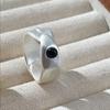 Anillo Solapado Peter Stone Anillo para Mujer Europeo y Americano Lujo Ligero Nicho Diseño Sentido Avanzado Simple Combinable Anillo Estilo Frío