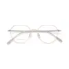 Monturas de Gafas Retro de Aleación Novedosas y de Moda con Inserciones de Lámina de Cristal en las Patillas, con una Apariencia Sobresaliente, Se Pueden Adaptar Lentes, Directo del Fabricante