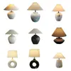 Luminária de mesa estilo wabi-sabi, cerâmica vintage, para sala de estar, quarto, decoração de casa de temporada, luminária de cabeceira criativa estilo chinês novo, luminária de mesa estilo japonês