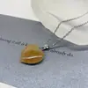 Explosões Atacado Pedra Natural Colar Amor jade pêssego coração formato de coração cristal corrente clavícula amantes amor presente de aniversário