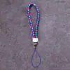 Lanyard para teléfono móvil al por mayor de fábrica, cordón para llavero de cámara de cuero PU, cuerda de muñeca para teléfono móvil de pareja, cuerda tejida de cuero