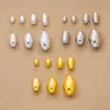 Sete Contas Espaçadoras em Formato de Arroz Prata Esterlina S925 Contas de Oliva Contas de Arroz Joias Contas Ovais Polidas Acessórios Manuais DIY