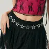 Corrente de Cintura Punk Europeia e Americana Transfronteiriça de Metal Vazado Estrela de Cinco Pontas para Mulheres Simples Ins Versátil Corrente de Estrela Corrente Corporal