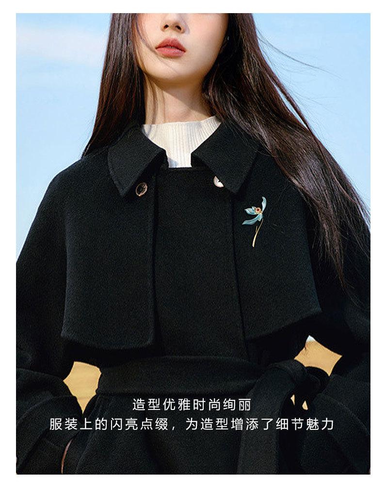 新款国风时尚优雅莲花胸针小众设计简约百搭花朵别针