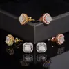 AliExpress Novas Argolas de Prata Esterlina S925 Cravejadas com Moissanita de 1ct Hip Hop Unissex Moda Tendência Brinco