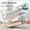 Organizador de arquivos multi-camadas em acrílico transparente, estante de mesa, organizador de documentos A4 empilhável para uso em escritório