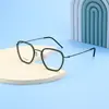 Linde Mismo Estilo 5806 Armazón de Titanio Puro Moda Artística Acetato Armazón de Gafas Retro Negocios Viajero Gafas para Hombres