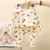 Nuevo conjunto de ropa de casa para niños, 100% algodón, ropa de otoño para niños y niñas, conjunto de ropa interior, pijamas para niños al por mayor
