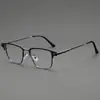 Gafas de Miopía de Gama Alta para Hombre, Modelos de Diseñador Hechos a Mano Personalizados para Negocios, Gafas de Negocios con Monturas para Lentes Recetados para Caras Grandes