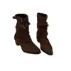 2026 Nuevas Botas de Tobillo Apiladas con Pliegues Melard Estilo Coreano Retro, Color Caqui con Punta y Tacón Grueso para Mujer, Otoño