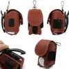 Bolsa Pequena para Bolas de Golfe Bolsa Dupla para Bolas com Chaveiro Pequena Bolsa de Cintura Porta Tacos Bolsa de Couro para Acessórios de Golfe Homens