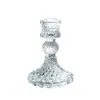 Estilo Francés Escandinavo Retro Portavelas de Cristal Vidrio Cena Romántica con Velas Accesorios para Fotografía de Bodas Estilo Ins