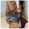 Viaje Sencillo Textura Sólida Color Popular 20 Bolsas para Mujer Bolso de Hombro Axila 23 Moderno Patrón de Piedra Moda Otoño e Invierno Nuevo