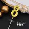 Decoração de bolo de Ano Novo 2024 festa de feriado celebridade da internet vela digital aniversário cartão de feliz ano novo plug-in enfeitar