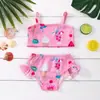 Comércio exterior roupas infantis verão 2022 novo bebê menina impressão de sorvete maiô de duas peças