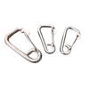 Gancho de resorte de acero inoxidable con resorte, cable de acero para montañismo, seguridad, aparejo, estándar 304, fácil de colgar, gancho plano a presión, caja, bolsa, hebilla