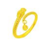 Anillo Cola de Dragón Dorado Yunyao para Mujer, Anillo Ajustable de Latón, Año del Dragón del Zodiaco, Anillo Auspicioso