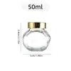 Mini Frasco Dispensador de Mel Amazon Frasco de Mel em Forma Hexagonal Frasco de Molho de Pimenta Pequena Capacidade Vidro Resistente a Altas Temperaturas