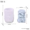 Molde de Silicone para Vela Perfumada em Formato de Coluna com Relevo de Rena de Natal - Molde para Enfeite em Formato de Coluna de Árvore de Natal DIY