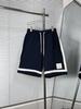 Shorts Casuais Masculinos de Alta Qualidade, Novo Estilo, com Listras Duplas Laterais e Cordões, Feito de Tecido de Algodão Confortável