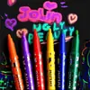 Pluma que Brilla en la Oscuridad para Maquillaje de Graffiti Facial, Pluma Brillante para Ambiente de Fiesta, Resaltador Creativo Hecho a Mano para Pintura para Niños y Estudiantes