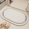 Alfombrilla absorbente para baño, alfombra suave de diatomeas, antideslizante, para puerta de inodoro