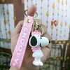 Llavero Espacial Transfronterizo Snoopy Colgante para Bolso Accesorios para Colgar en Bolsas Colgante para Coche Corazón de Chica Llavero para Coche de Pareja