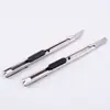 Cuchillo de Utilidad Pequeño Portátil, Cuchillo Herramienta de Acero Inoxidable, Cuchillo de Papelería Metálico para Oficina, Cortador de Papel, Cuchillo de Utilidad Pequeño